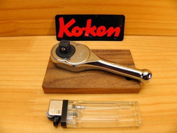 Ko-ken 3749S 3/8″ Drive Short Ratchet Handle 24 Teeth 4-21/64″ Length