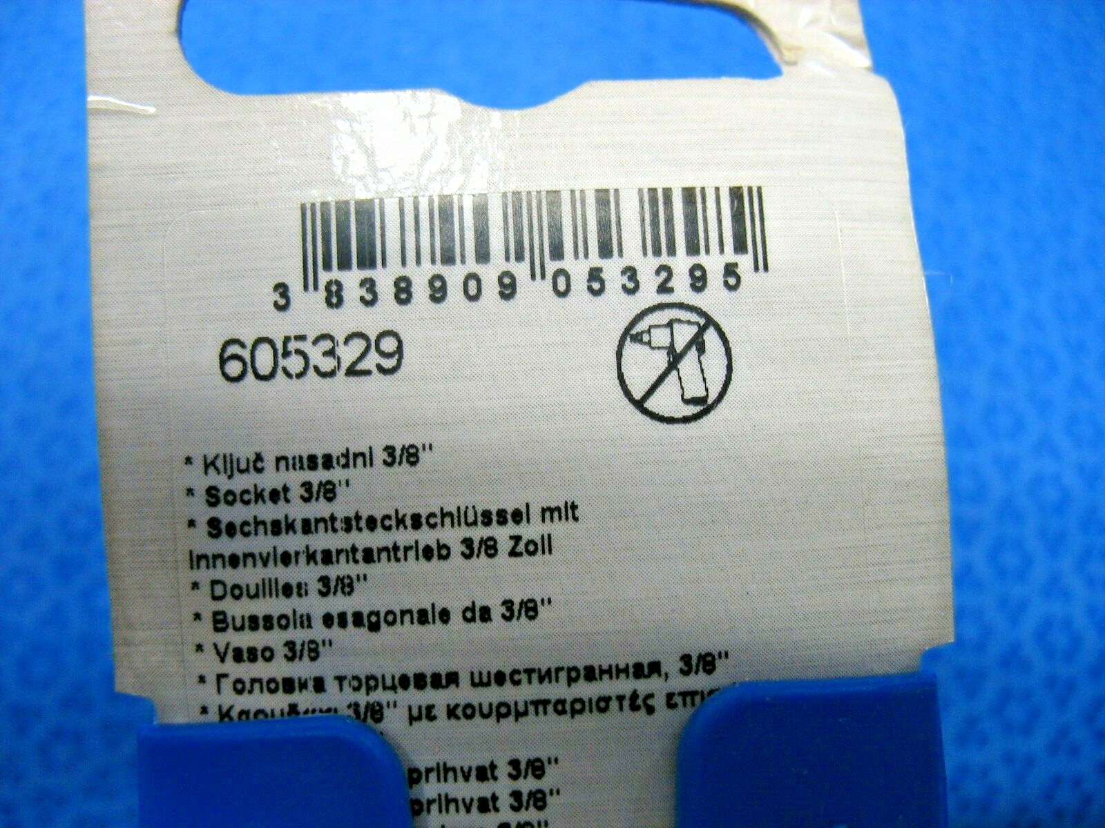 Unior 3/8 Socket 13mm 6 point, 238/1 6p, Dim 13, 605329, New
