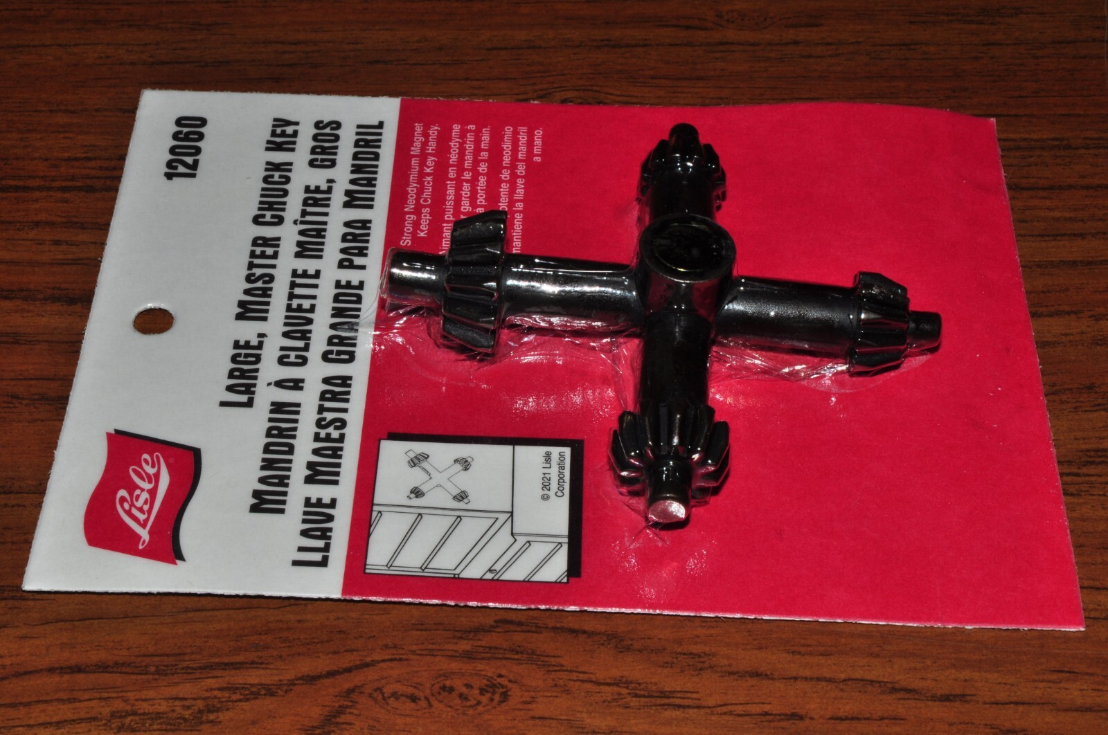 MAGNETIC MASTER CHUCK KEY LARGE 4 SIZES LISLE TOOLS 12060