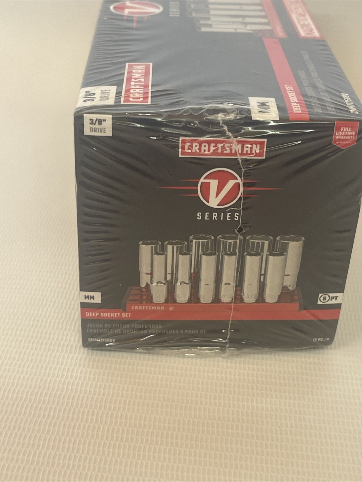 12 Pieces CRAFTSMAN V-Series METRIC MM Deep Socket 3/8″ Drive 6 Point CMMT17560V