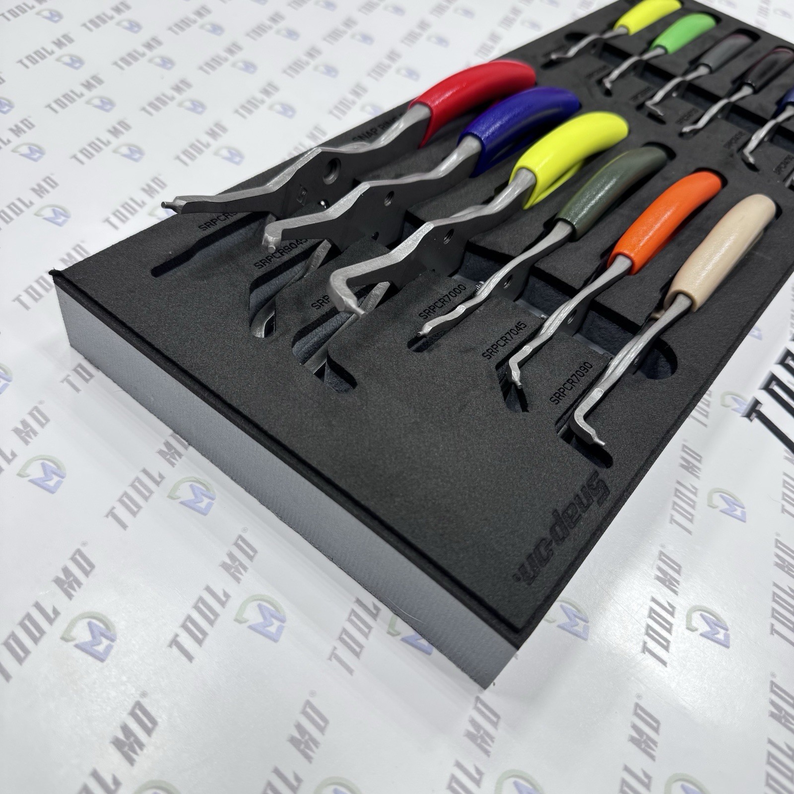 Snap-on Tools USA Multi-Color Snap Ring Plier Set w/GREY Organizer SRPCR1200DTFG