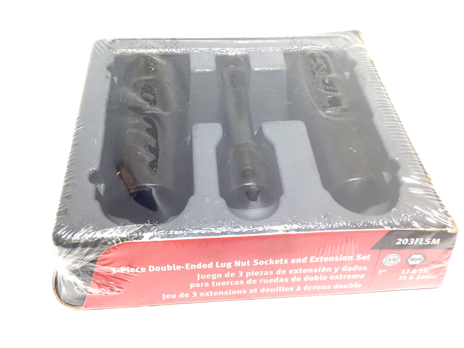 NEW Snap-on™ 3/8″ drive 203FLSM 17 19 21 22 Flip LUG NUT Socket SET w IMX31 Ext
