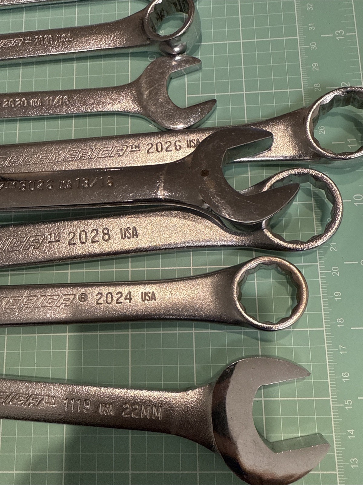 ProAmerica USA 10 Piece SAE 12 Point Comb. and Box Wrench Set 9/16″ – 7/8”