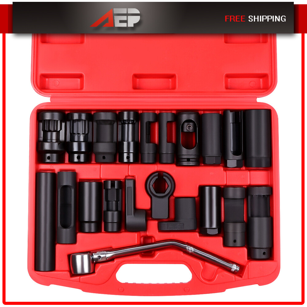 21Pc Oxygen Sensor CRV Sockets Automotive Vacuum Switch Sending Off Set Wrench