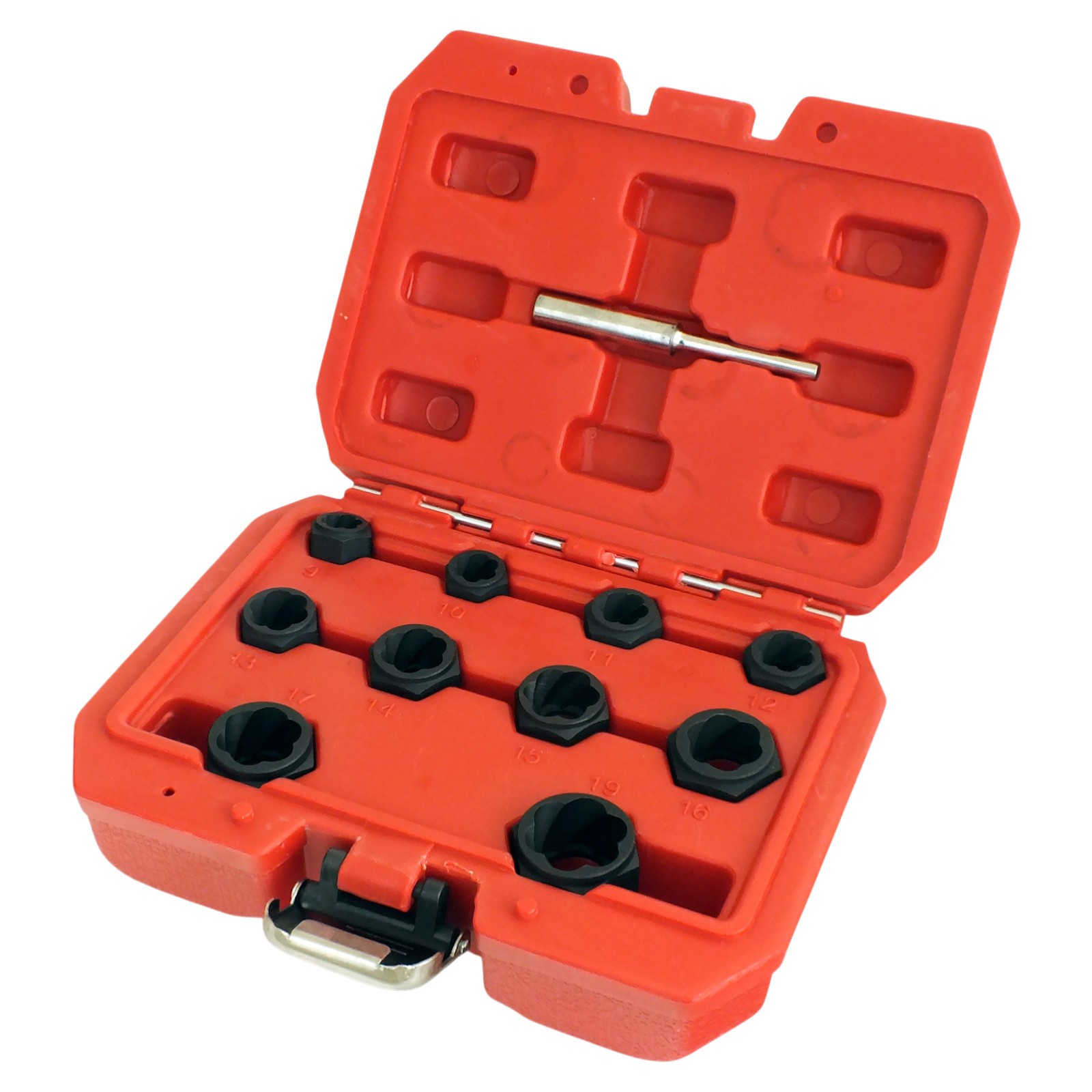 11pc Grip & Twist Sockets Locking Wheel Nut Removal Stud Extractor Rounded Bolts