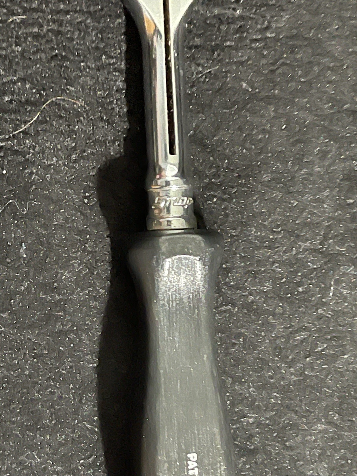 Snap On Tools USA TM737 1/4” Round Swivel Head Black Hard Handle Ratchet