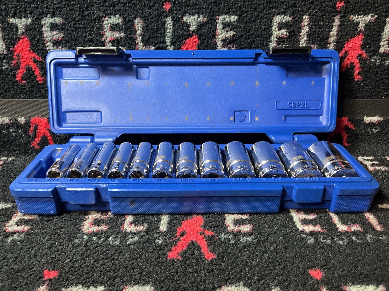 Cornwell Blue Power CBP2L 3/8” Drive SAE Deep 13 Pieces Socket Set Missing 1/4”