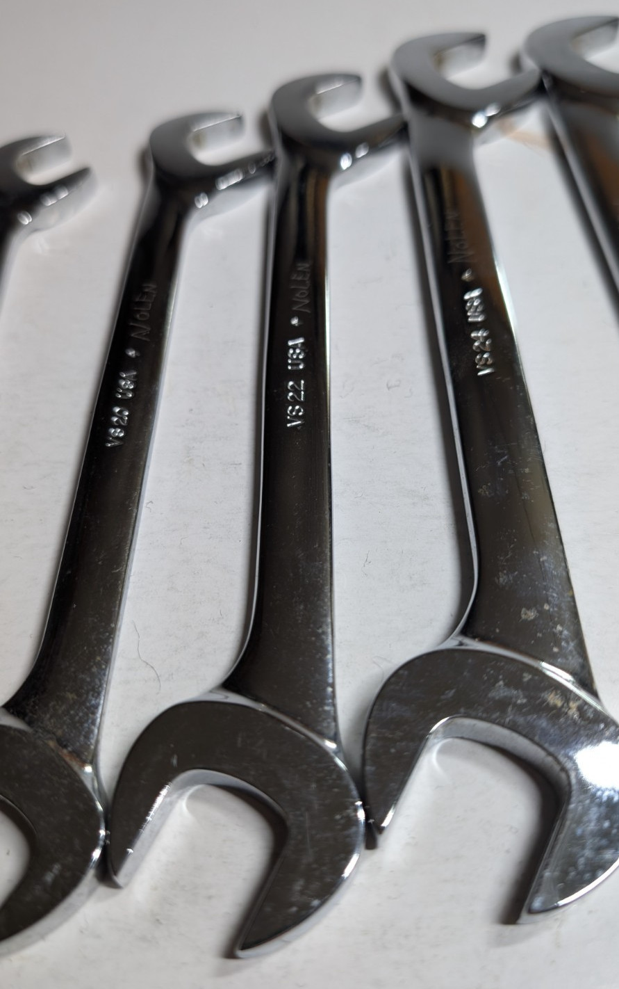 SNAP ON TOOLS 10PC 6-POINT SAE 4 WAY ANGLE OPEN-END WRENCH SET 3/8 – 15/16 USA