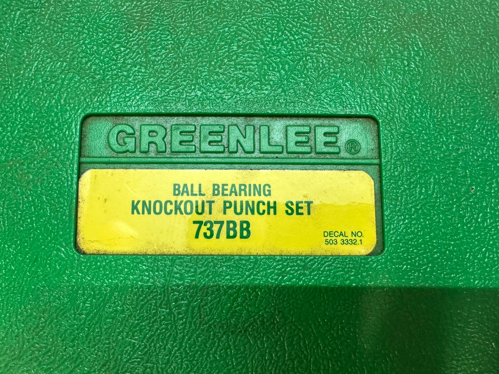 Greenlee Ball Bearing Knockout Punch Set – no. 737/737BB – EUC w/ orignal papers