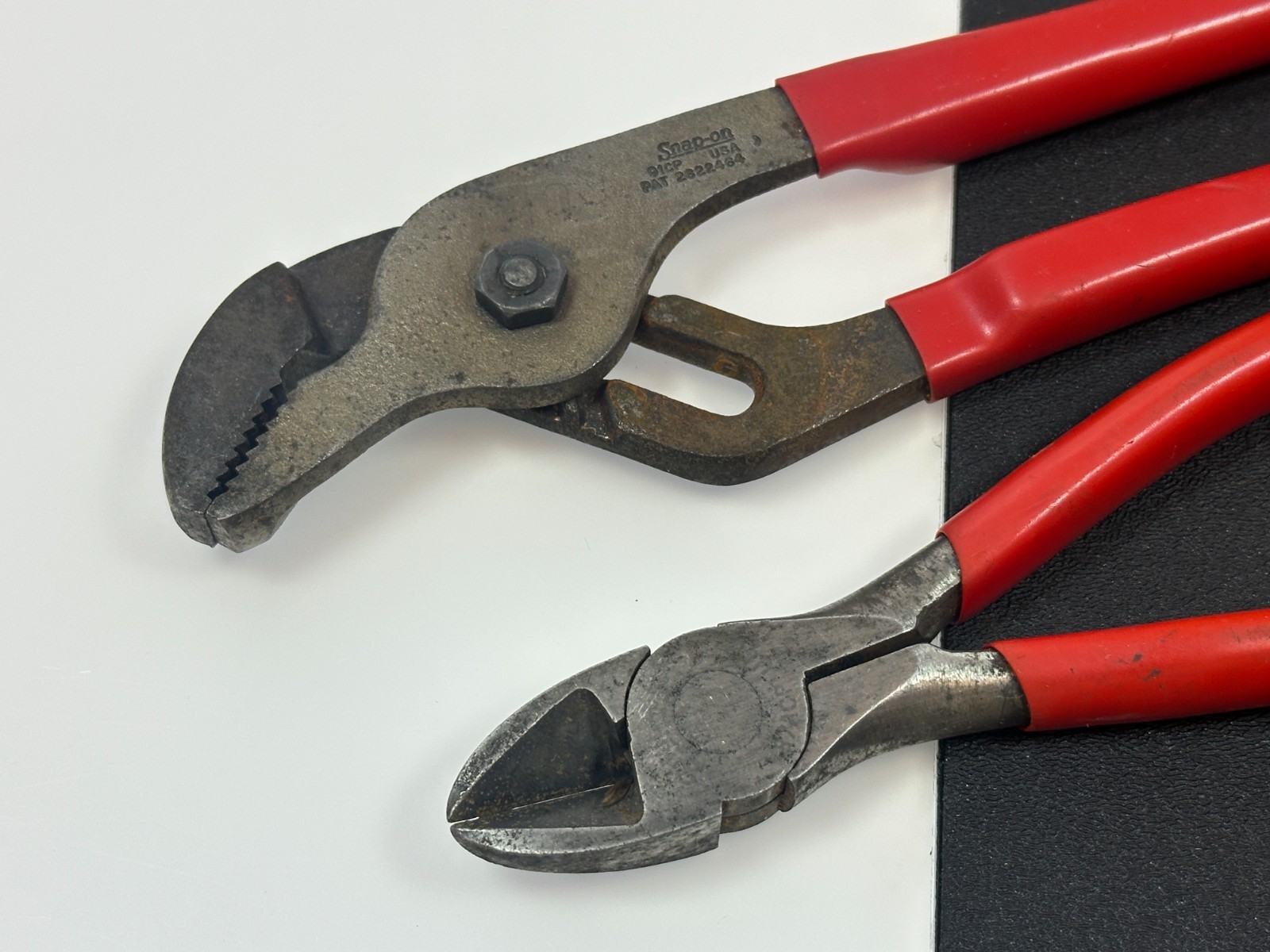 🇺🇸 Snap-On Tools USA 2pc Pliers Set Lot 91CP Slip-Joint 87ACP Diagonal Cutter