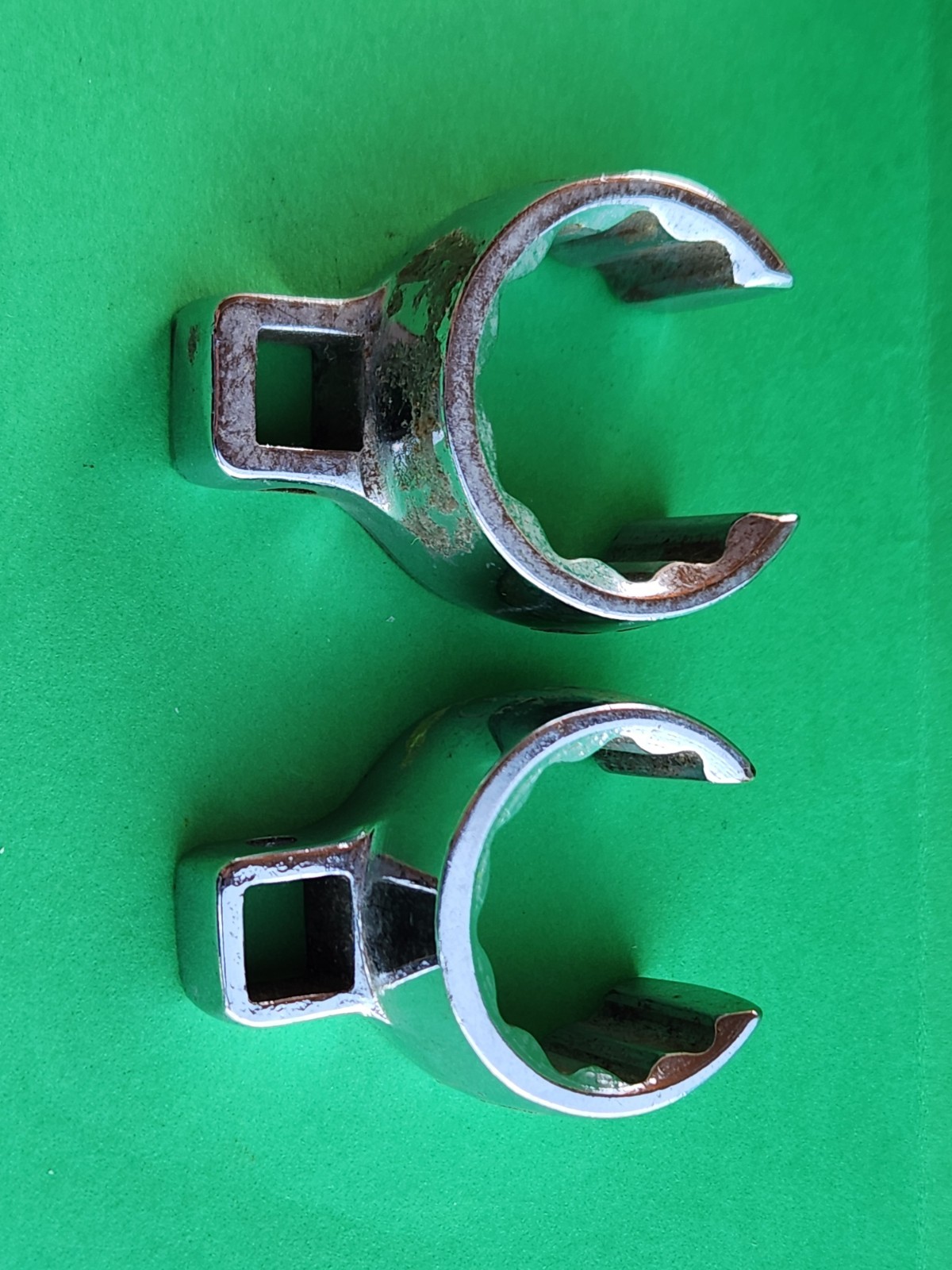 2 Pc. SNAP-ON 3/8″ Dr. 12 Pt Flank Drive Deep Flare Nut Crow Foot Wrench Set
