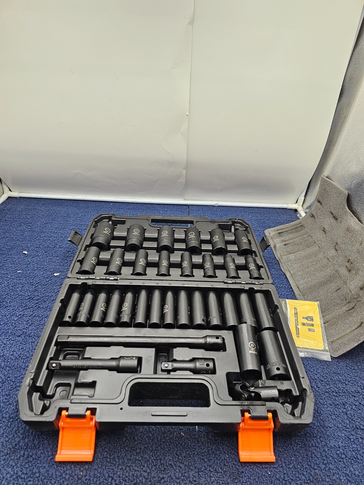 34-Piece BOEN 1/2″ Drive Deep Impact Socket Assembly – MISSING PIECE