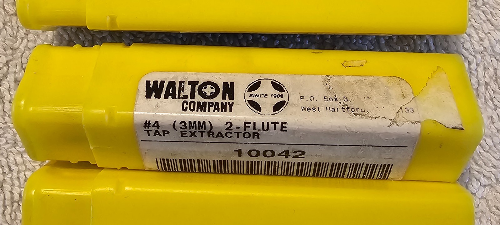 LOT OF 5 WALTON TAP EXTRACTORS #4(3mm), #6(3.4mm), #8(4mm), #10(5mm), 1/4”(6mm)