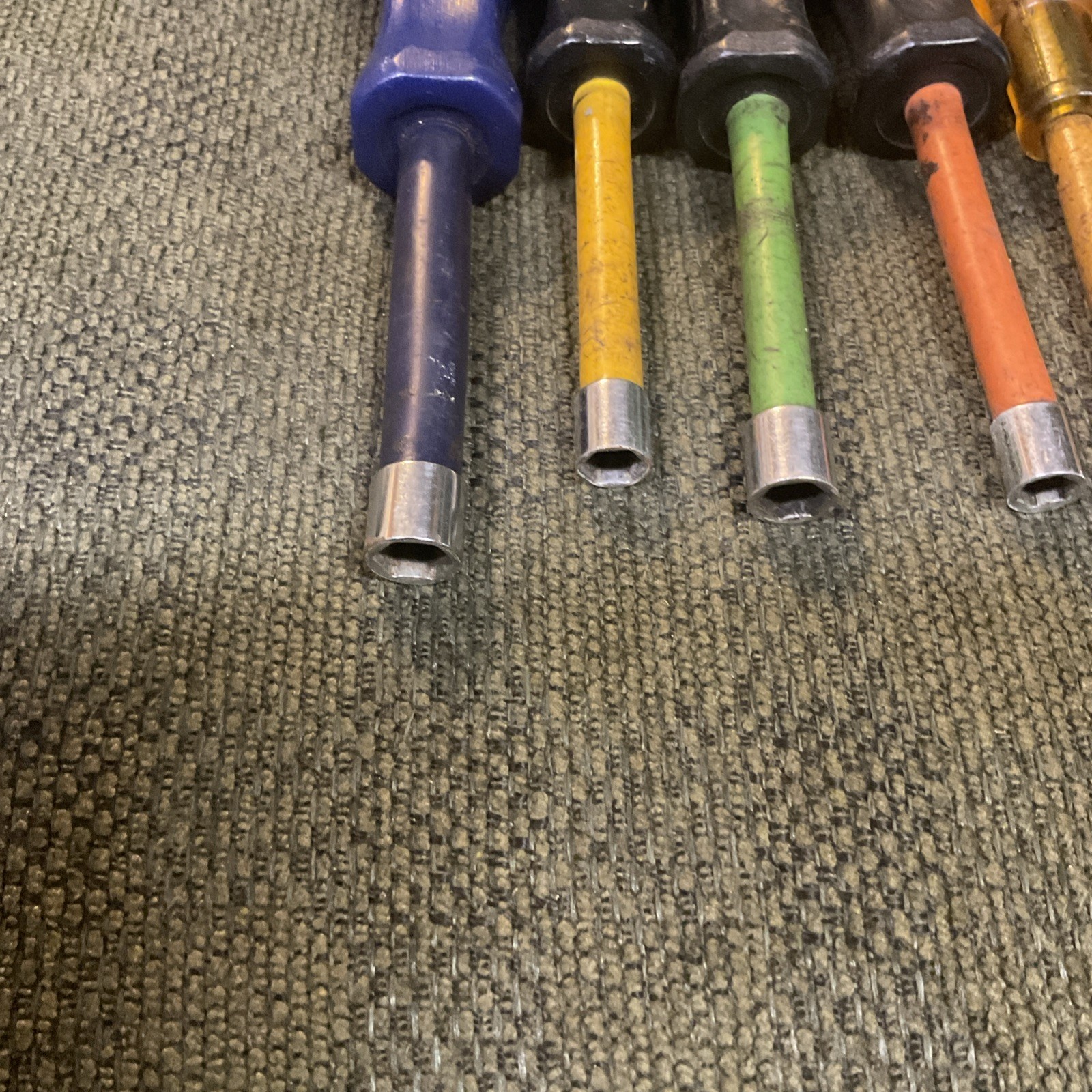 Snap On 6 SAE Nut Driver Nut Drivers 3/8” 9/32” 5/16” 3/16” 9/32” 11/32”