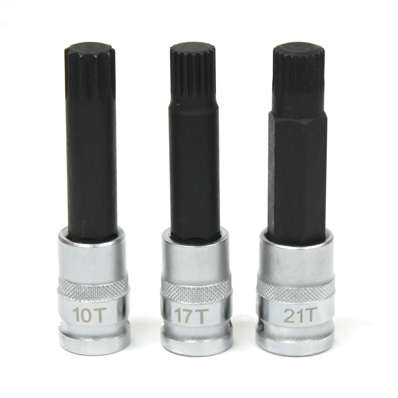3 pc 1/2″ Drive Torx Spline Impact Socket Set 10T 17T 21T