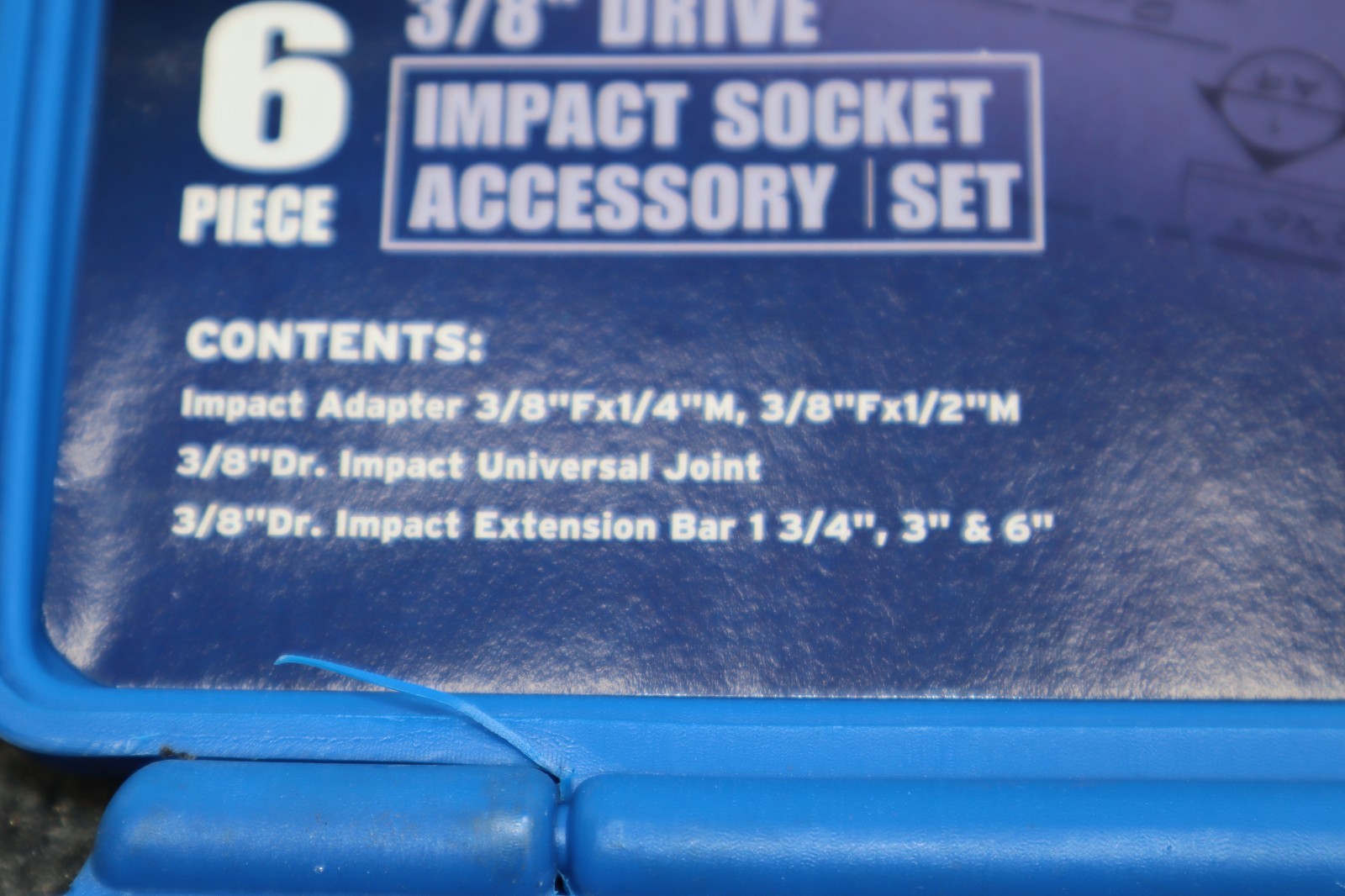 Westward 6 Piece 3/8″ Drive Impact Socket Accessory Set 4PRF9 Adapters Extension