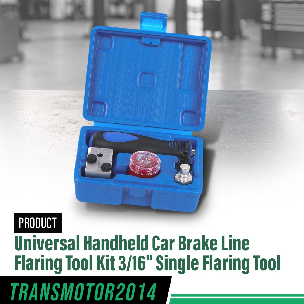 Brake Line Flaring Tool Kit Universal Handheld Car 3/16» Double Flare W/Storage
