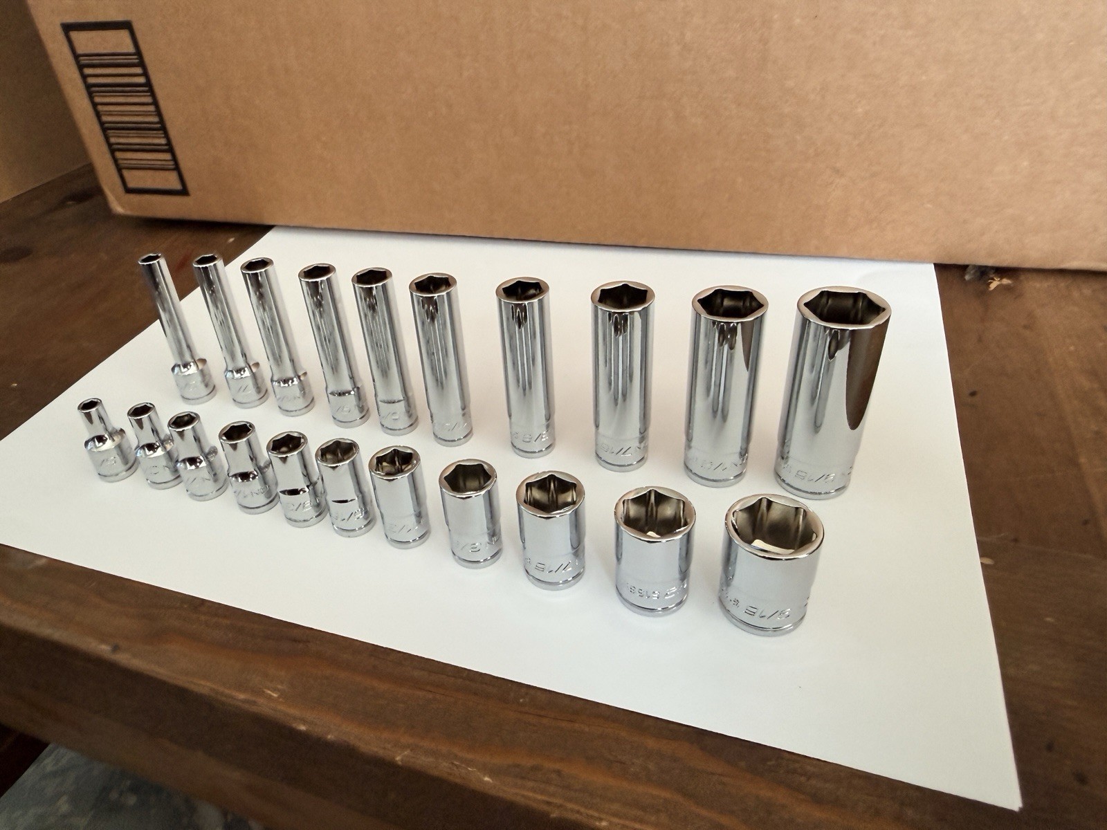 ICON Professional 1/4” Drive 6Pt SAE Shallow/Deep Socket Chrome-Choose Size SAE
