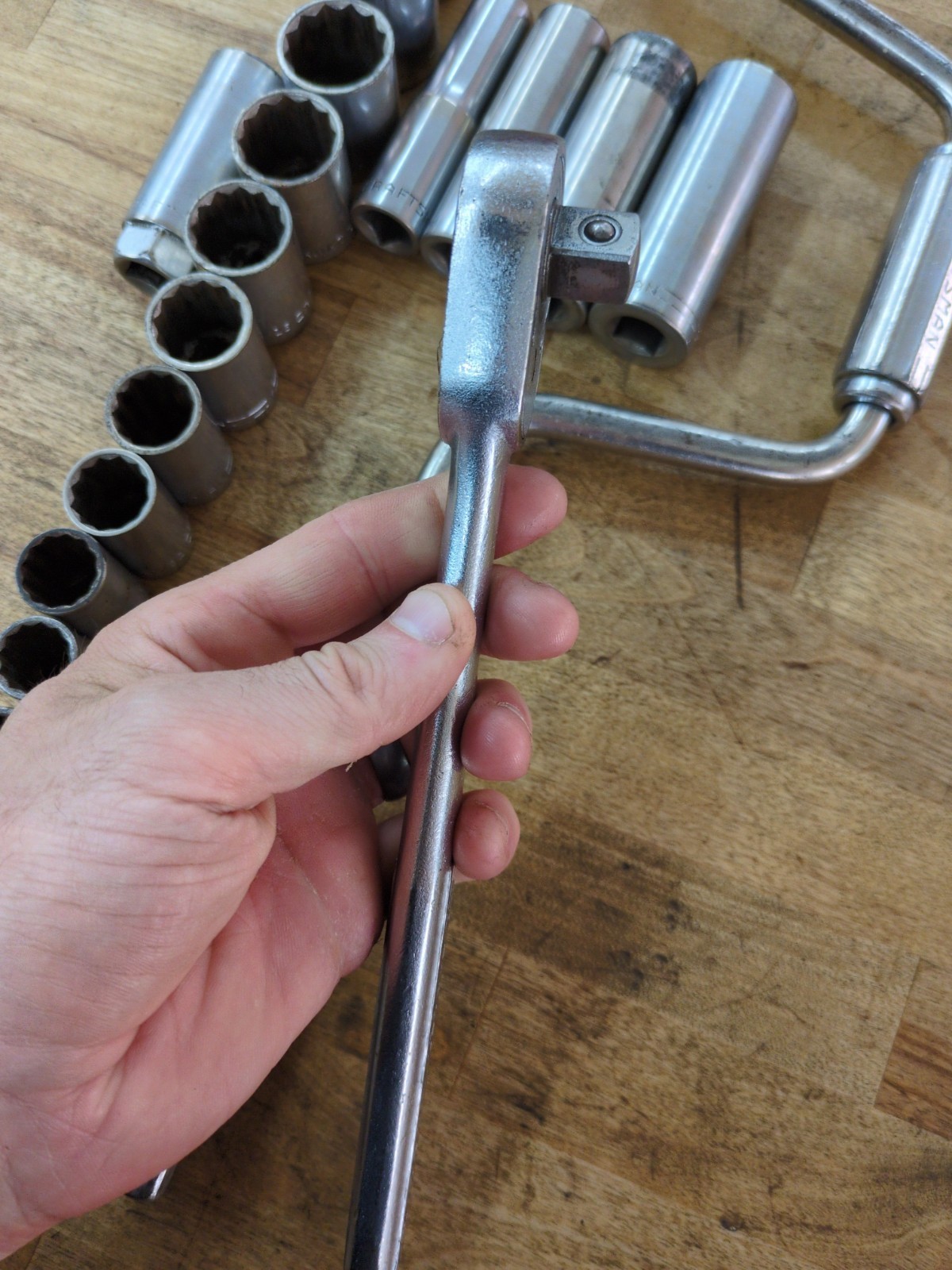Craftsman Vintage =V= Series 23 Pc Ratchet Socket Set 1/2″ Drive 12 Pt USA