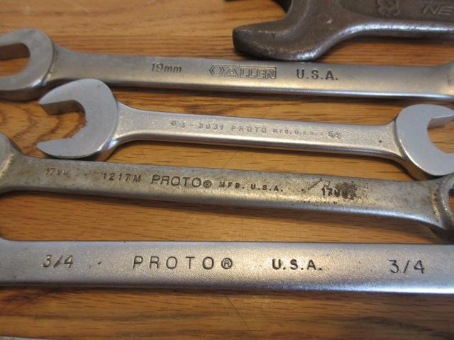 22 Pc Wrenches Netsuren Proto Craftsman S-K Rahsol Stanley Allen Bridgeport STP
