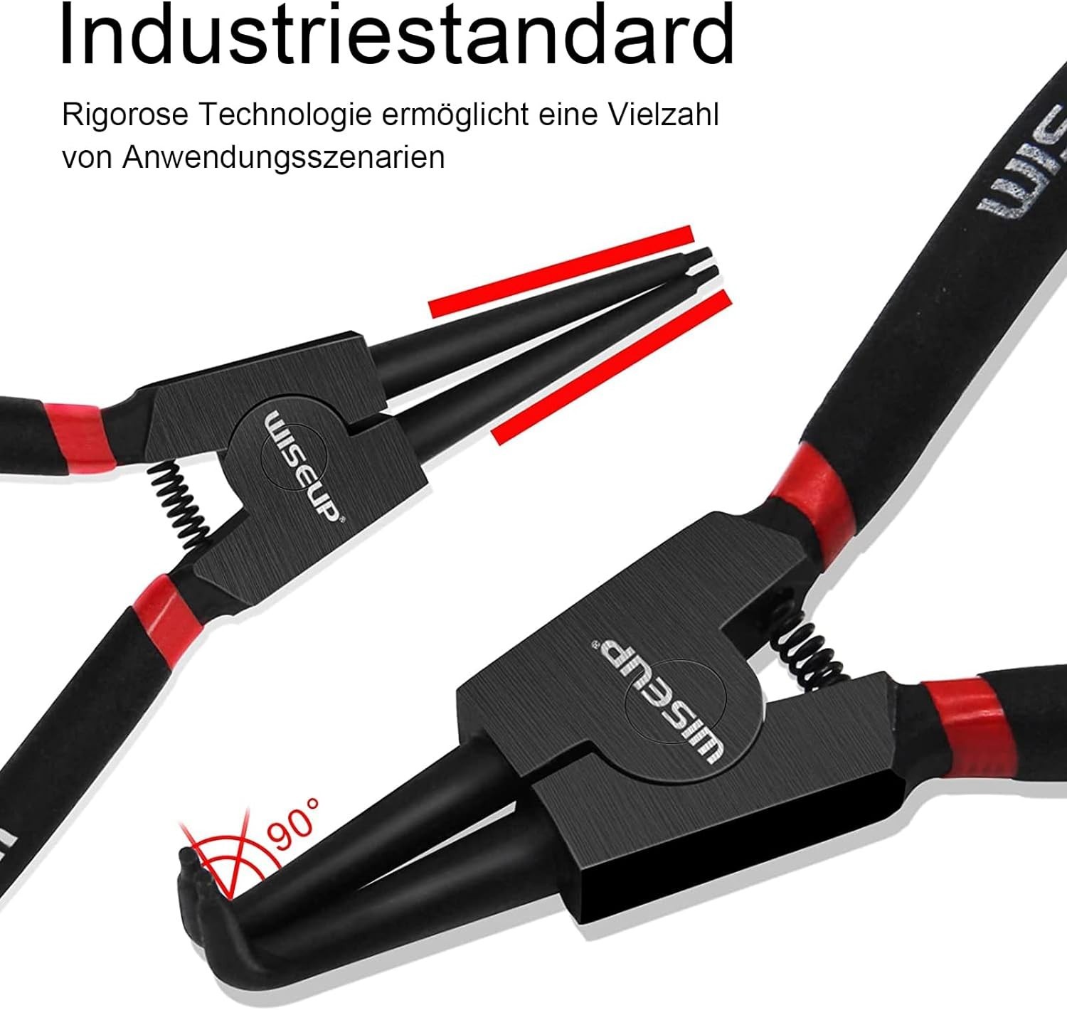 7 Inch Heavy Duty C-Clip Removal Pliers Set – 4PCS with Anti-Slip Handle