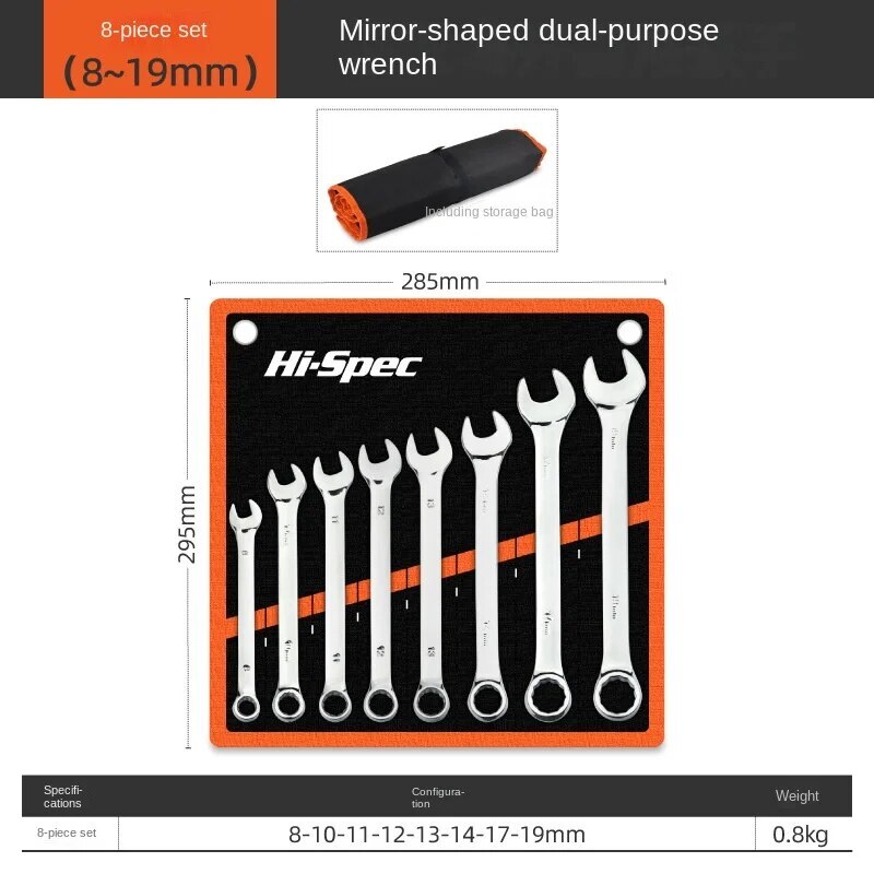 Ratchet Wrench Open End Dual Purpose Quick and Labor-saving Wrench Tool Set