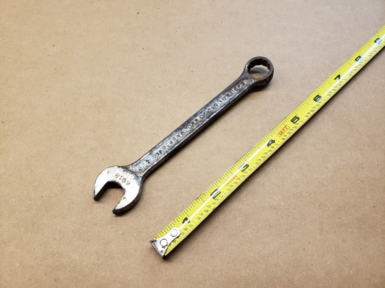 1 Single Vintage Penens Corp Chicago 9/16 Combination Open & Box End Wrench 6018