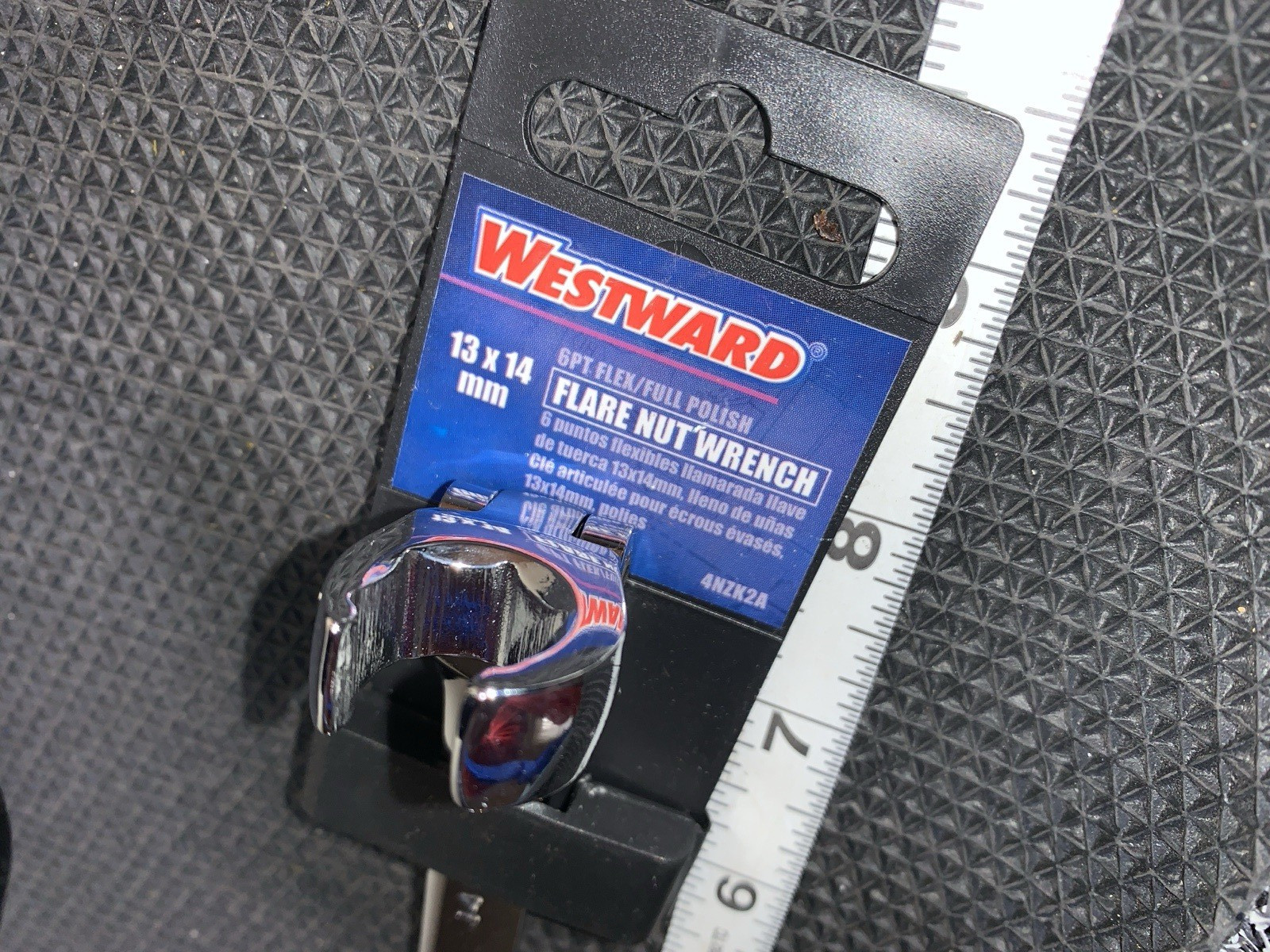 WESTWARD 13mm, 14mm, Flare Nut Wrench, Metric flex head 6Pt 4NZK2A