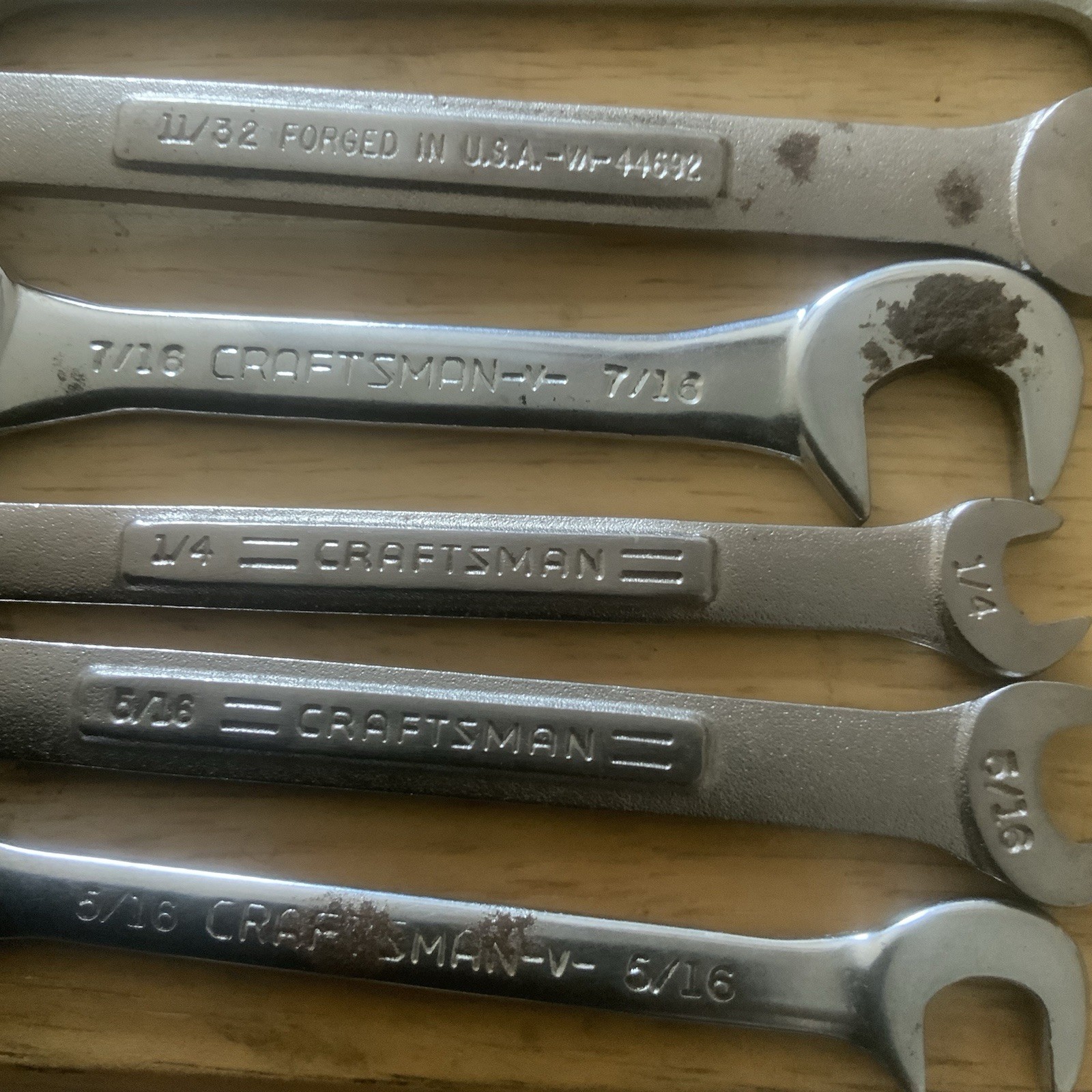 Craftsman USA Vintage Mixed LOT OF 17 SAE Wrench Set