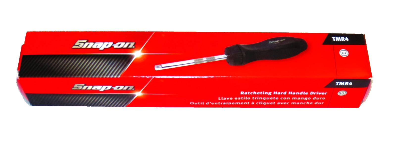 NEW Snap-on 1/4″ Drive Ratcheting Screwdriver ~ TMR4 *BLACK HARD HANDLE* NIB!