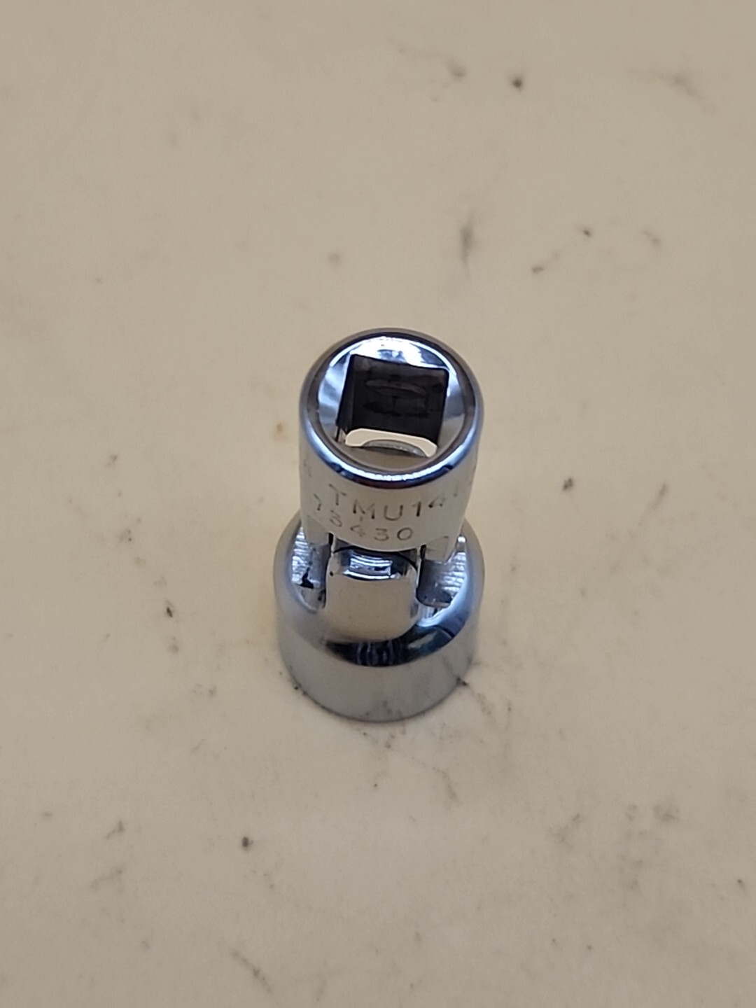 Snap-on Tools 1/4″ Drive 7/16″ SAE Chrome 12 POINT Swivel Socket TMU141 USA