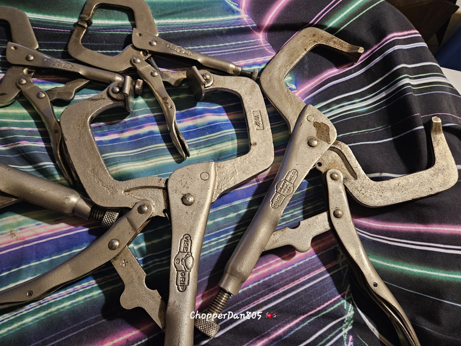 5pc. Vintage Peterson DeWitt Vise-Grip Locking C-Clamps 🧰 Sizes: 6R, 11R, 11SP