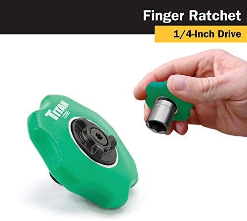 Titan Tools 1/4-Inch Drive 72-Tooth Finger Ratchet 12090