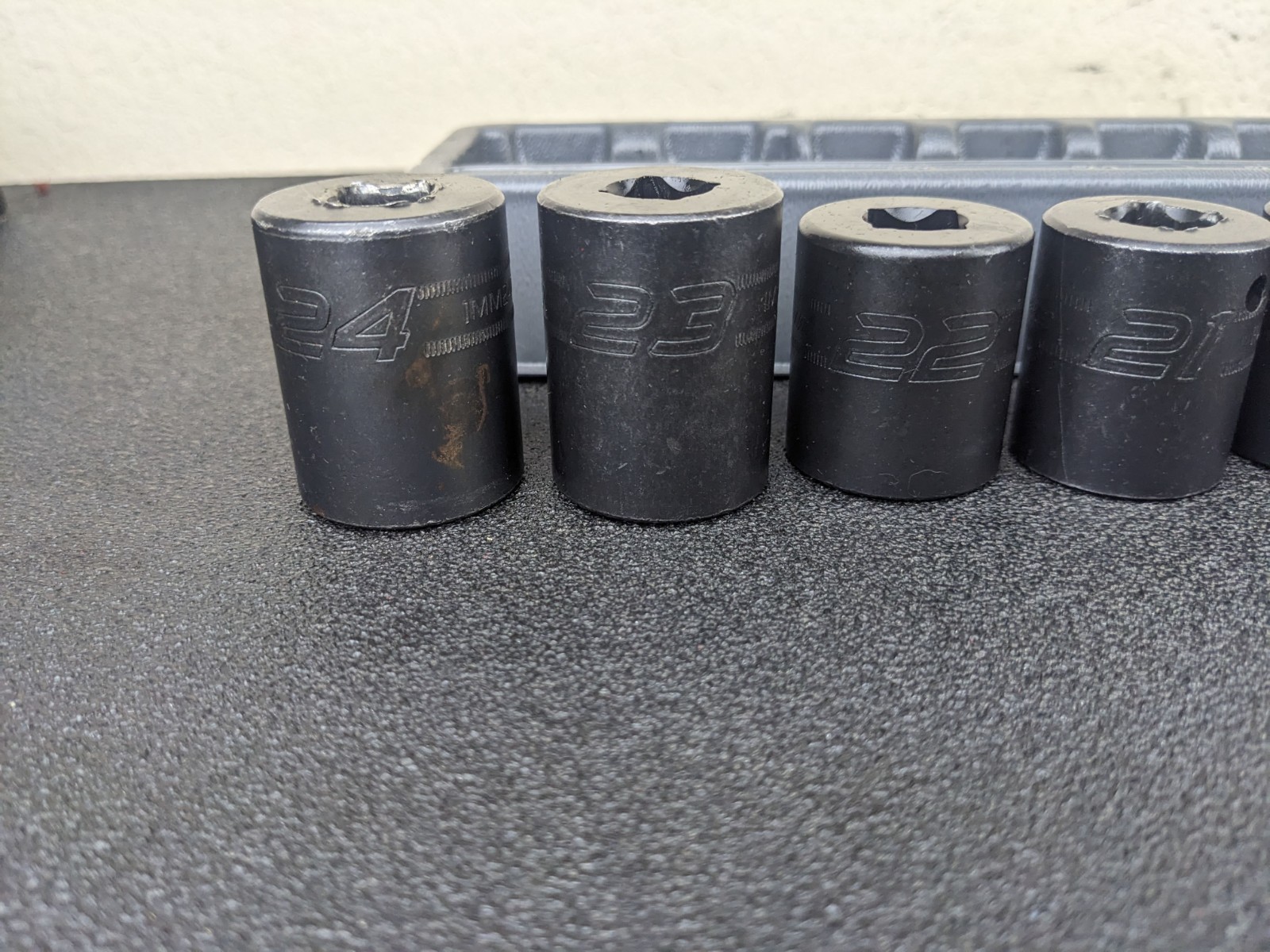 #bm248 Snap On Tools 315IMMYA 15pc 1/2″ Drive Metric Impact Socket Set 10-24mm