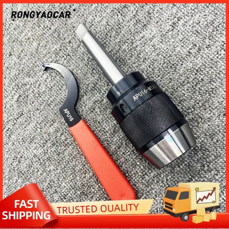APU16-MTA2 Morse Taper 2 MT2 Integral Shank Steel Keyless Drill Chuck&Spanner