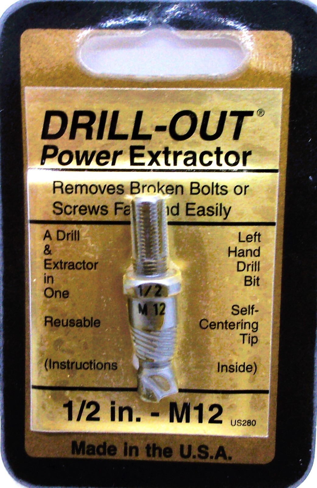 ALDEN – 1/2″ (12MM) DRILL-OUT BROKEN DAMAGED BOLT SCREW EXTRACTOR #00500