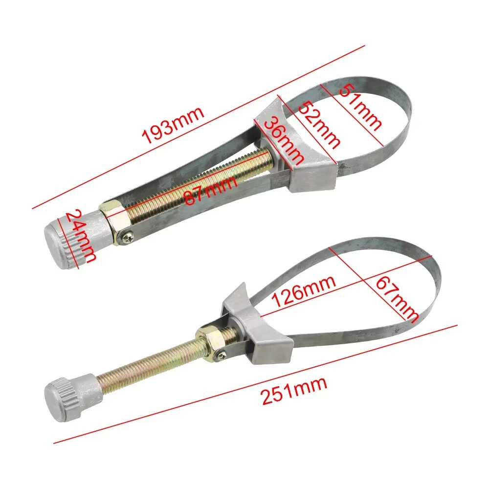 Oil Filter Removal Tool Strap Wrench Diameter Adjustable 60mm To 120mm Car Auto