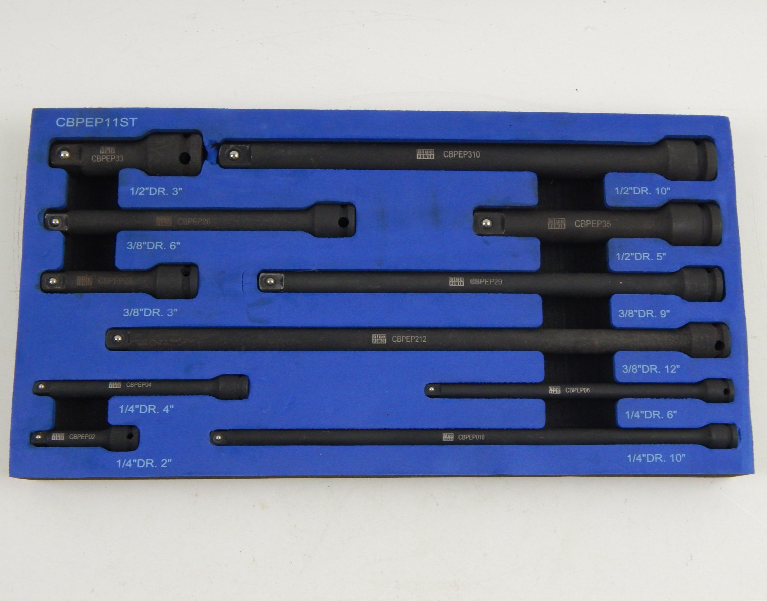 Cornwell Tools CBPEP11ST Combination Drive 11 Pc Impact Extension Set Foam Tray