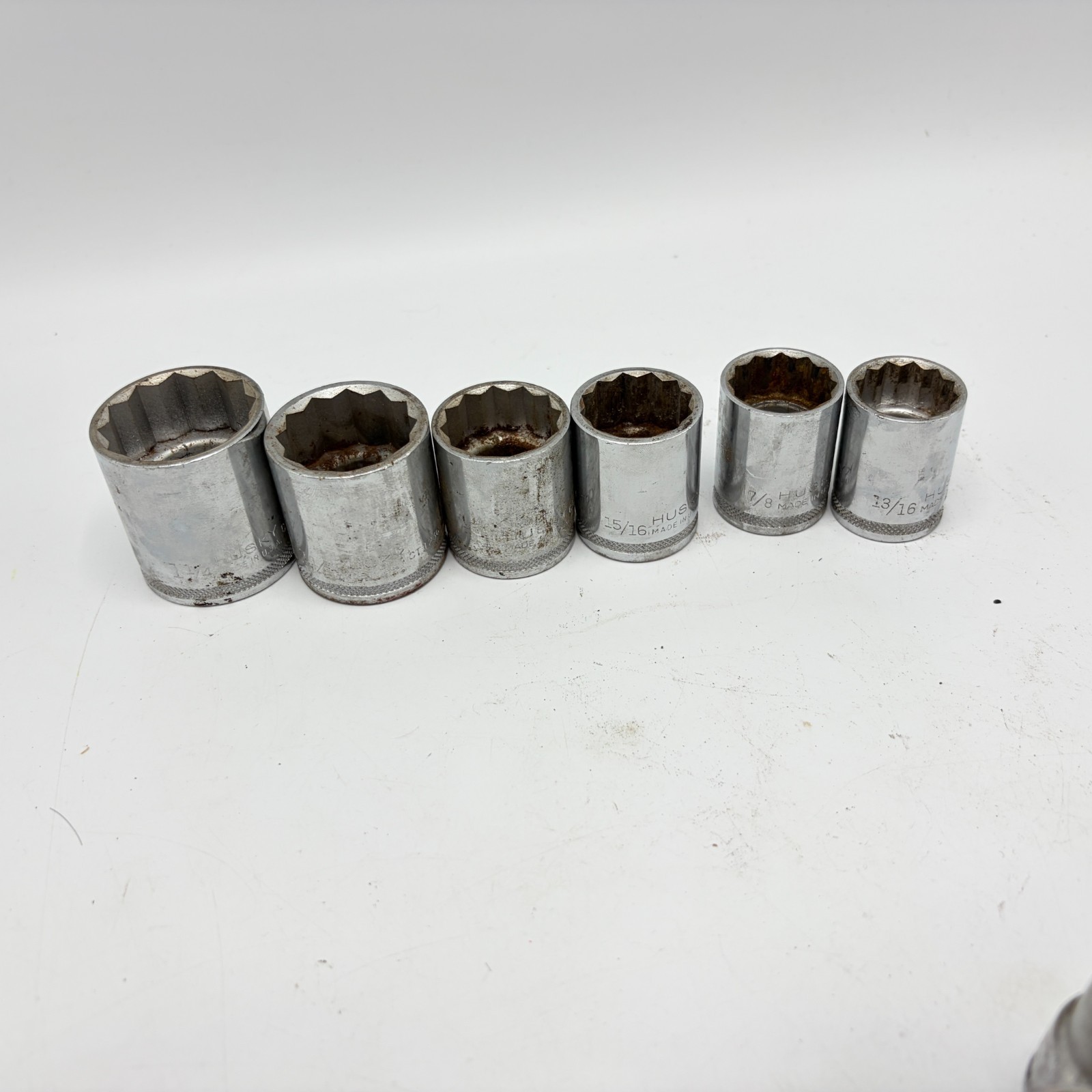 Vtg Husky Craftsman USA 1/2″ Drive Ratchet Breaker Bar Extension 12pt Socket Lot