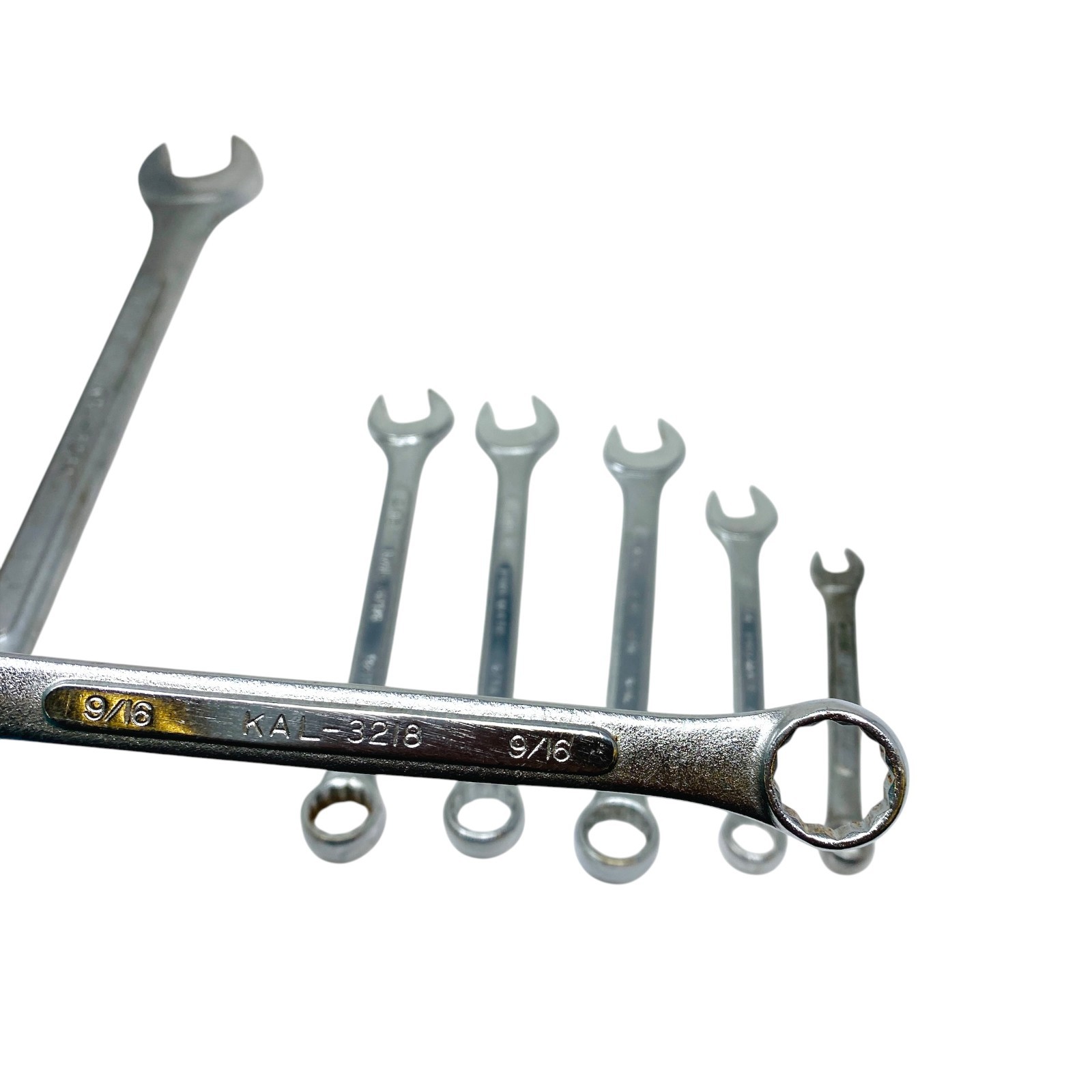 KAL And Mixed Brand Combination Wrench Lot Forged Alloy Steel Mixed SAE 7 Pcs
