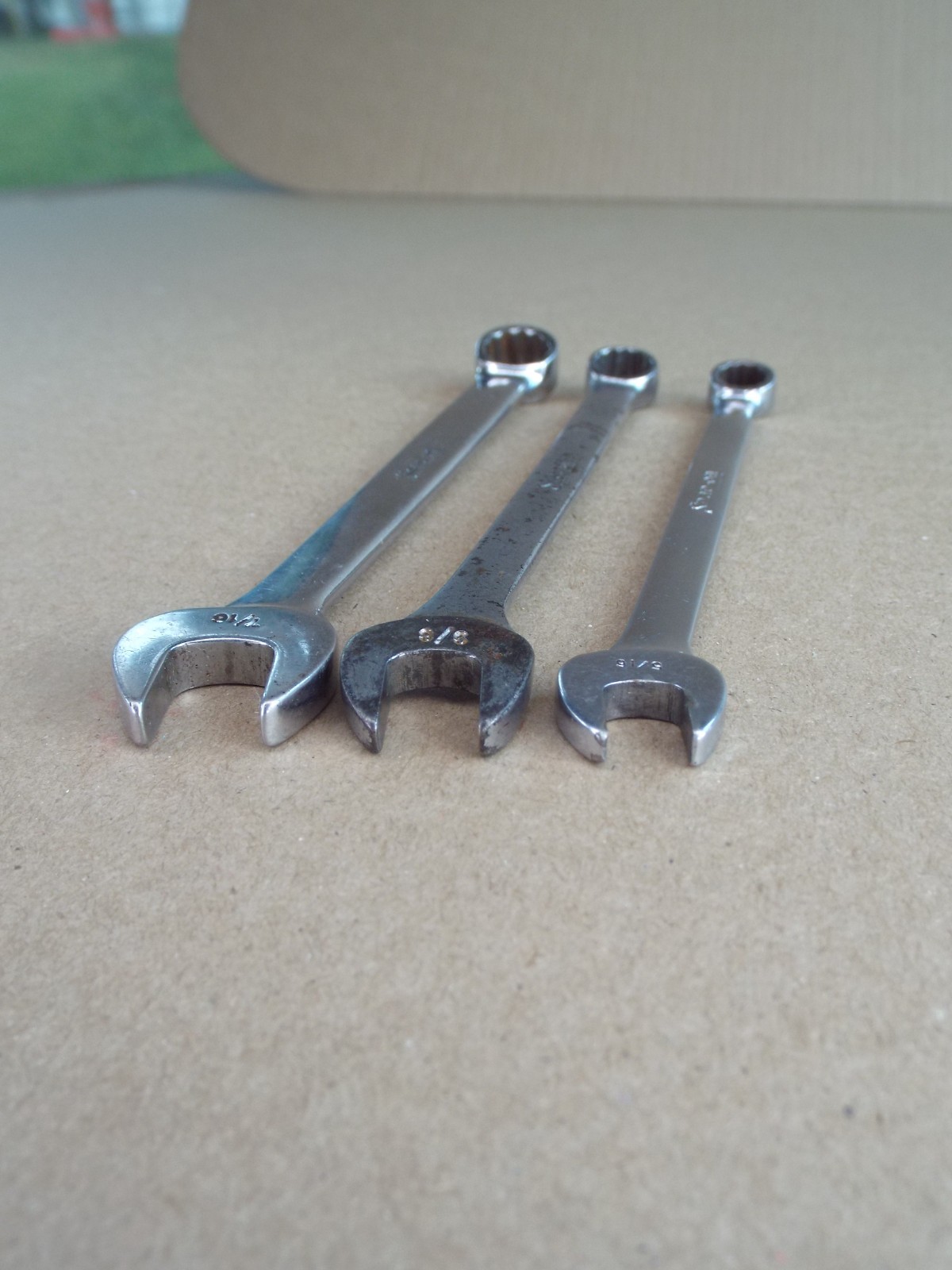 VTG Snap-On 5/16″ 3/8″ 7/16″ Combination Wrench 12 Pt USA Test Works Well (Read)