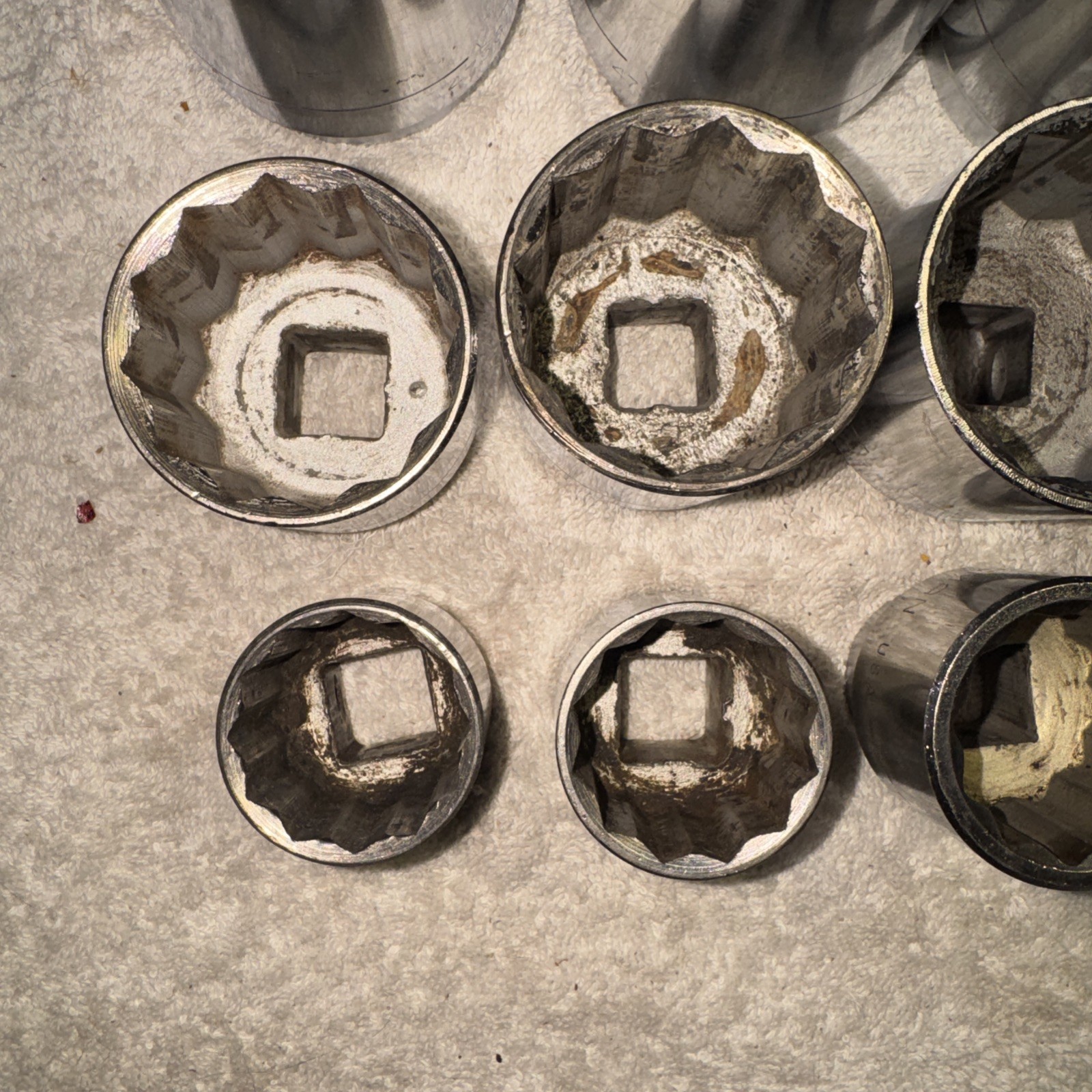 LARGE Craftsman 3/8 Drive Std Socket Lot Point 12 Pieces 1 5/16” – 2 3/8” CLEAN