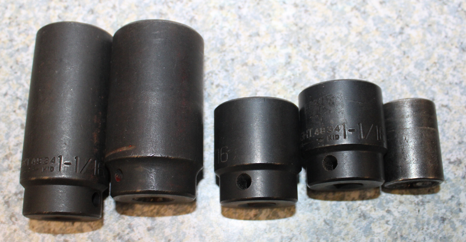 5- Wright x 3, Pittsburg & Proto Sockets – 1/2″ drive 6 & 12 Point