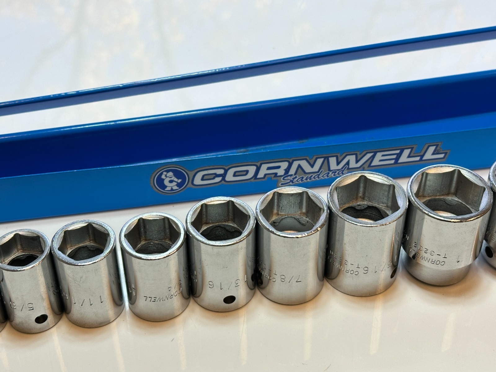 Cornwell Tools USA ST-3215S 1/2” Drive 15pc SAE 3/8 to 1-1/4” Shallow Socket Set