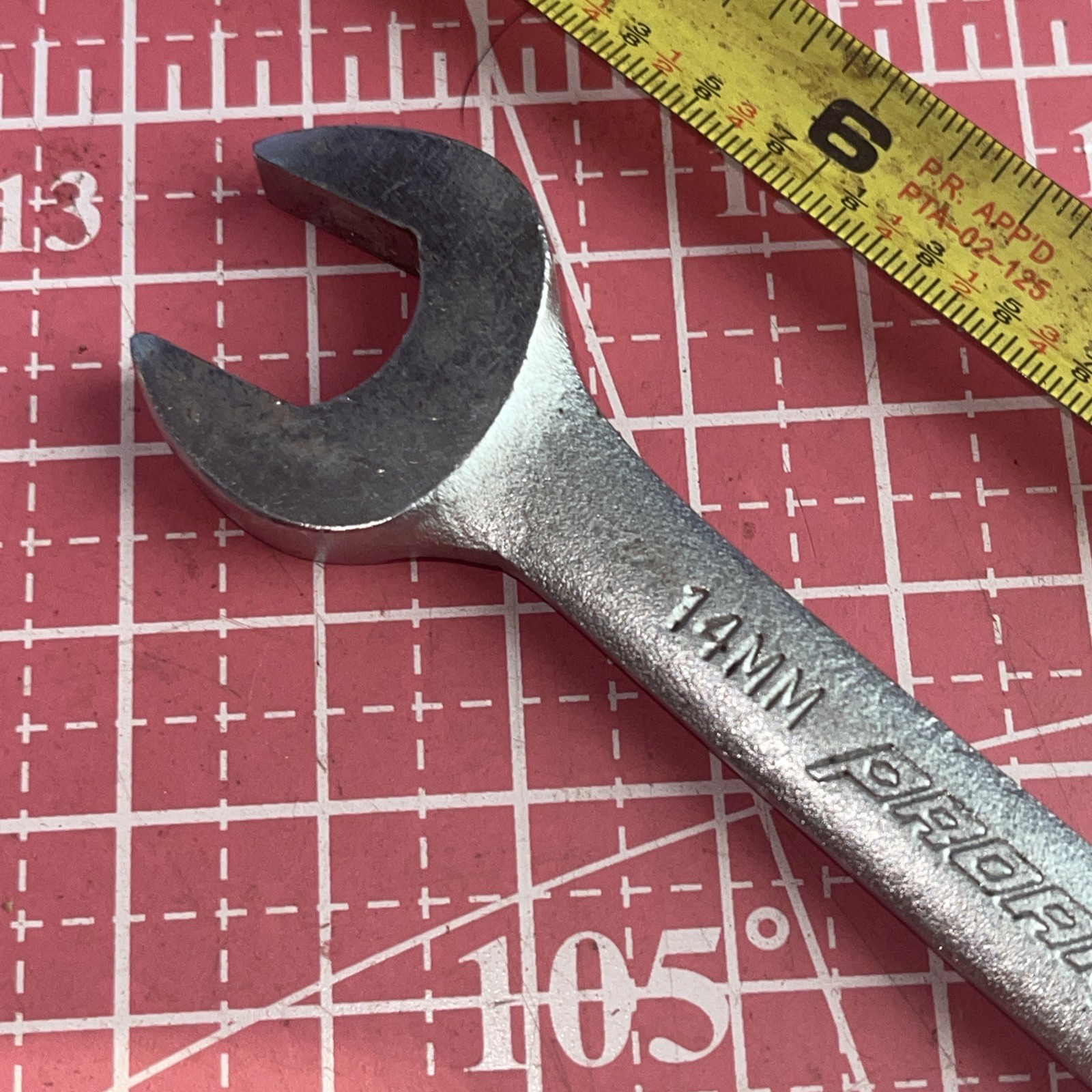 Proamerica USA 1114 14 X 15 MM Metric Open End Wrench 14MM 15MM Vintage