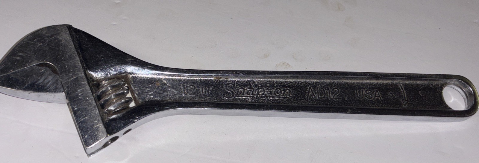 Snap-On AD12 12″ Chrome Adj Wrench USA Hand Tool New Chrome Free Safe Ship