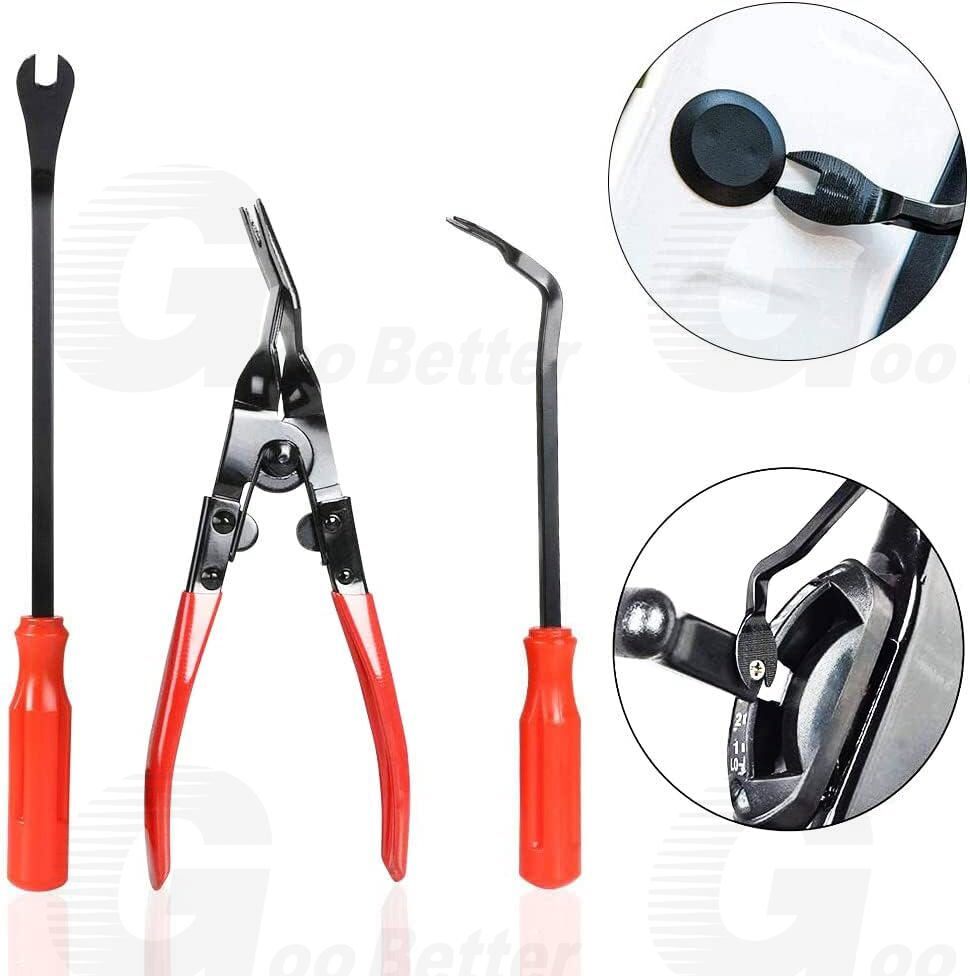 19pcs Car Trim Removal Tool Kit Radio Hand Pry Panel Door Interior Clip Plastic