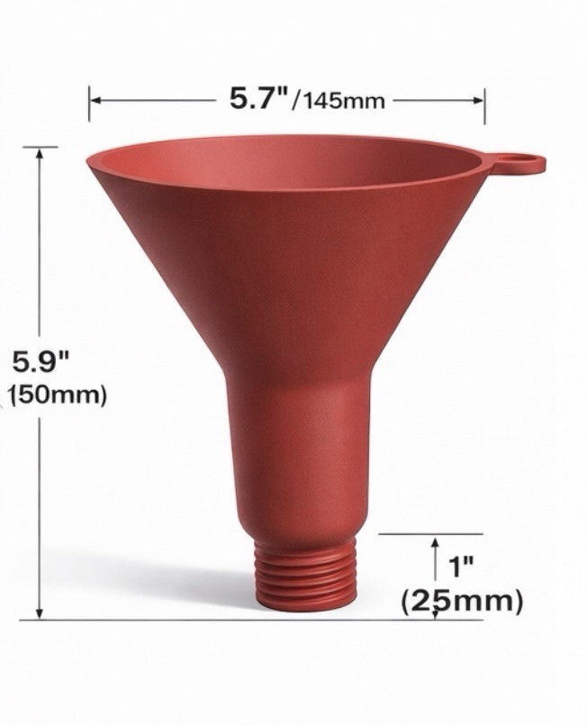 Threaded Anti-Spill Oil Funnel – Screw-In No Mess Engine Oil Filling Tool