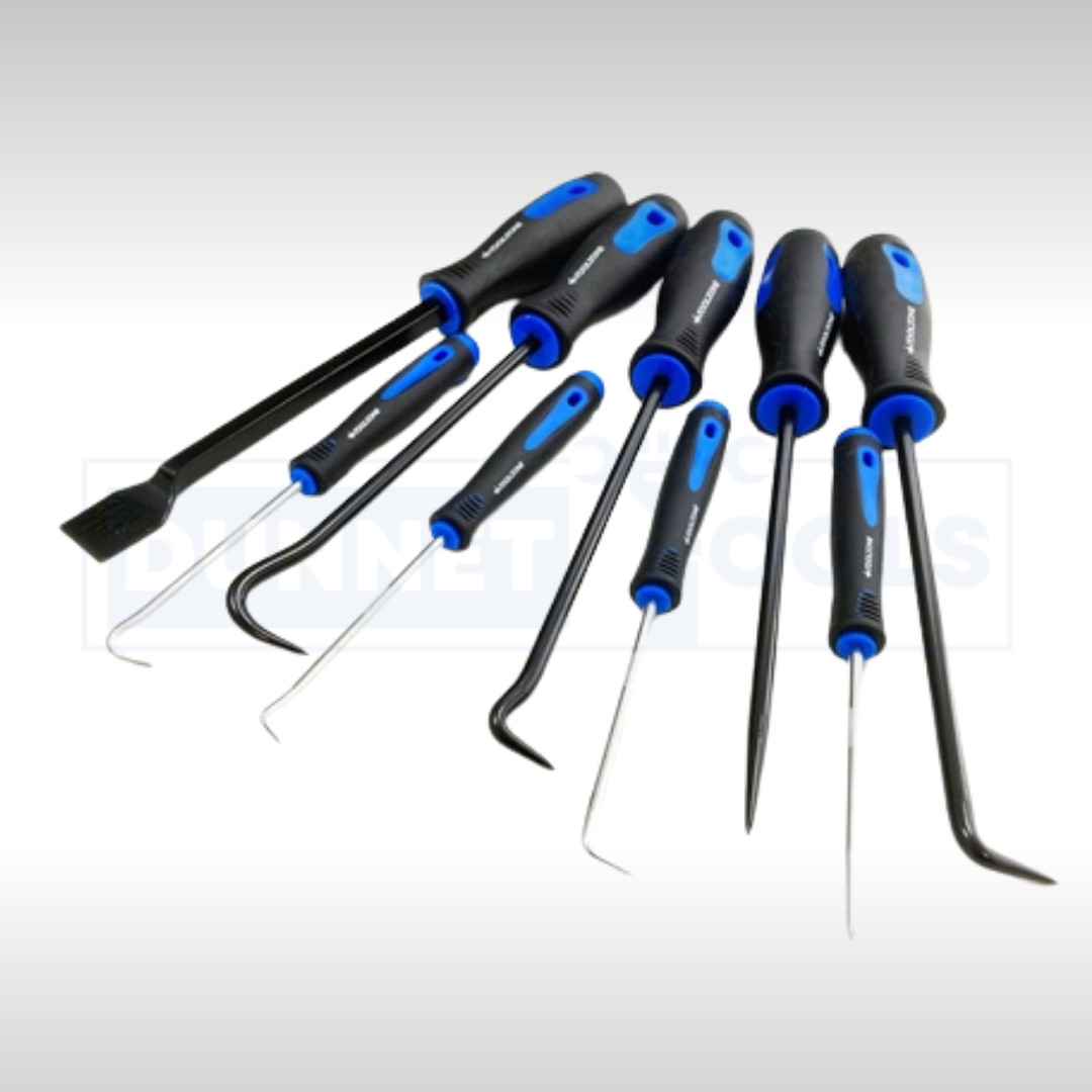 Pick and Hook Set 9pc Gasket Scraper Hose Removal Pry Pullers Garage Tool Set