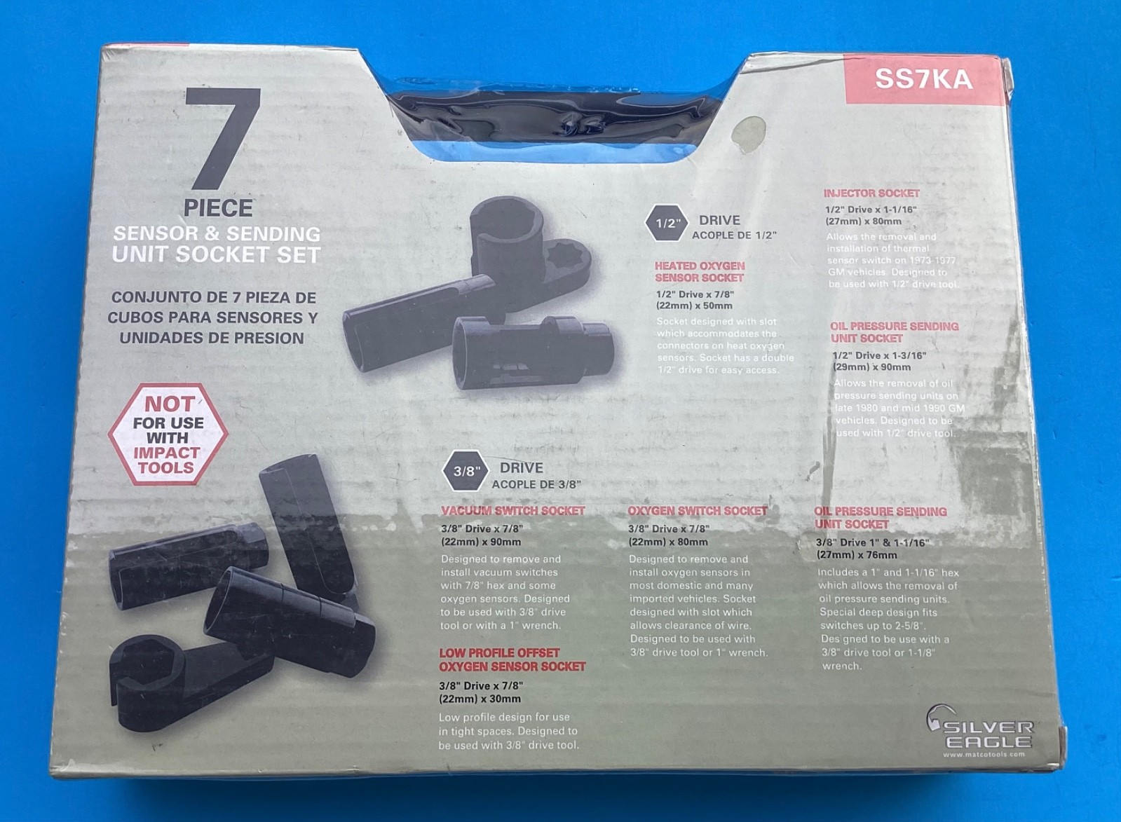 Brand New Matco Tools Silver Eagle 7 Piece 02 Sensor Socket Set – SS7KA